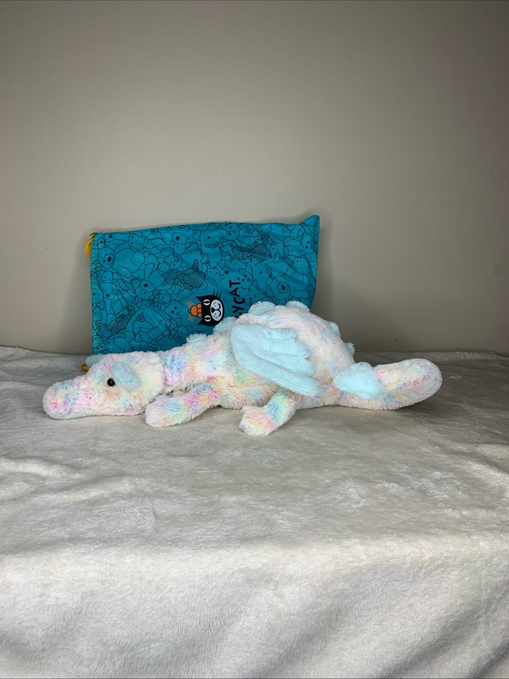 Jellycat Pastel Rainbow Dragon Plush Medium Inch 2024 No Tag